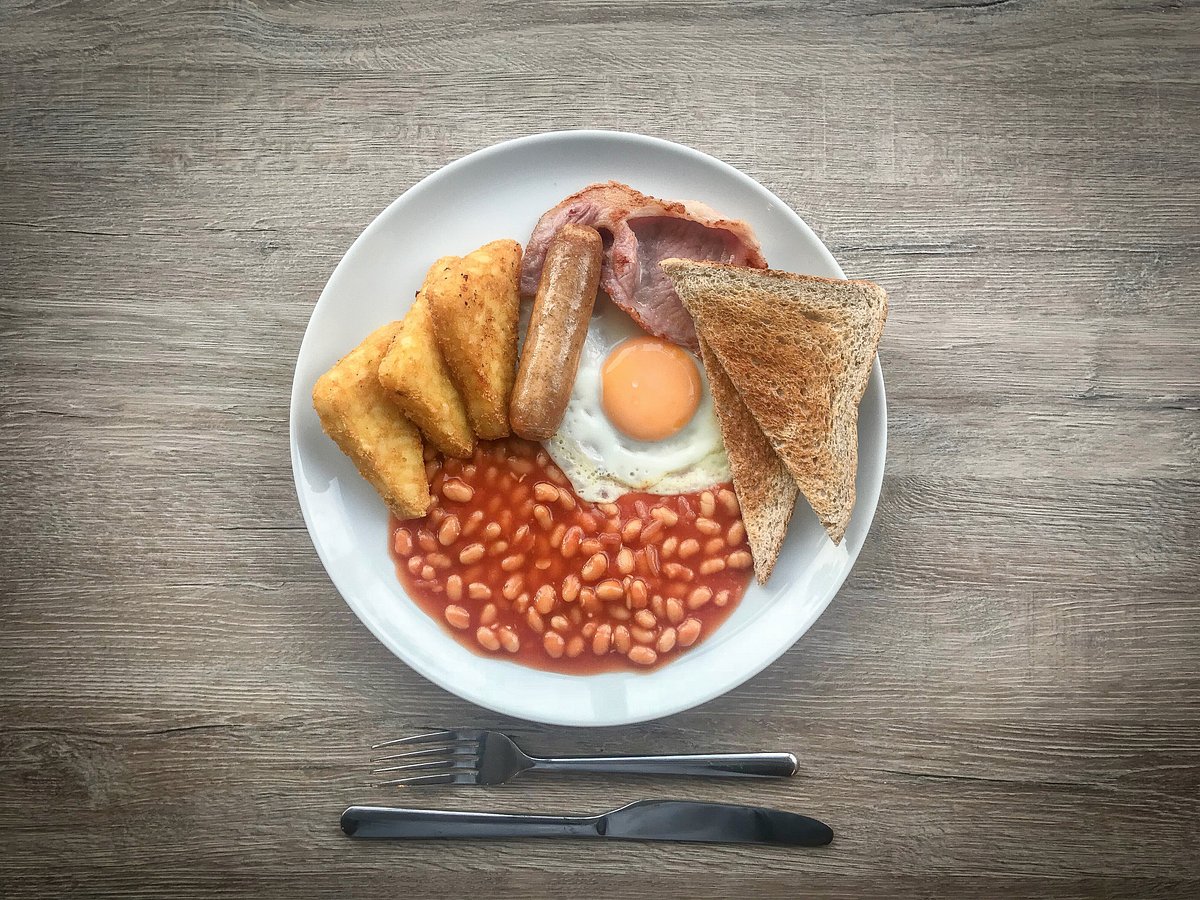 A full English breakfast served at The Alpine