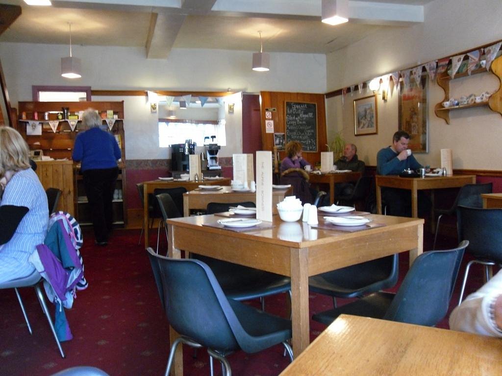 The cosy interior of The Alpine café in Bowness